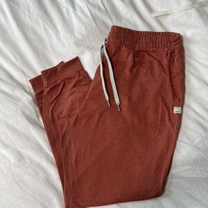 Rust-Burt Orange Vuori Jogger Pants with Drawstring